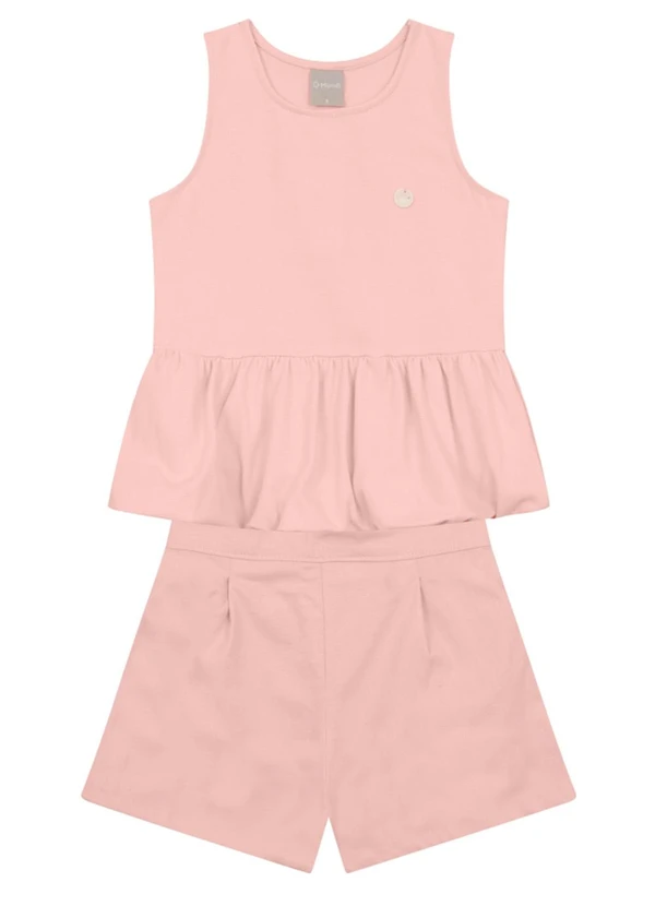 Brandili Mundi - Conjunto Infantil Menina Balonê Rosa 2