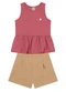 Brandili Mundi - Conjunto Infantil Menina Balonê Rosa - variação: Rosa