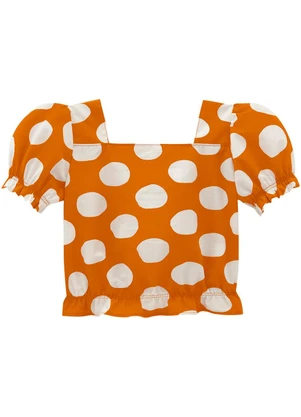 Milon - Conjunto Infantil Menina Bolinhas Amarelo - MILON