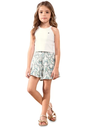 Milon - Conjunto Infantil Menina Borboleta Off White - MILON
