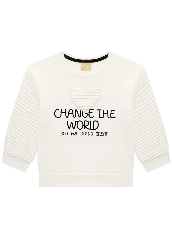 Milon - Conjunto Infantil Menina Bordado Off White 2
