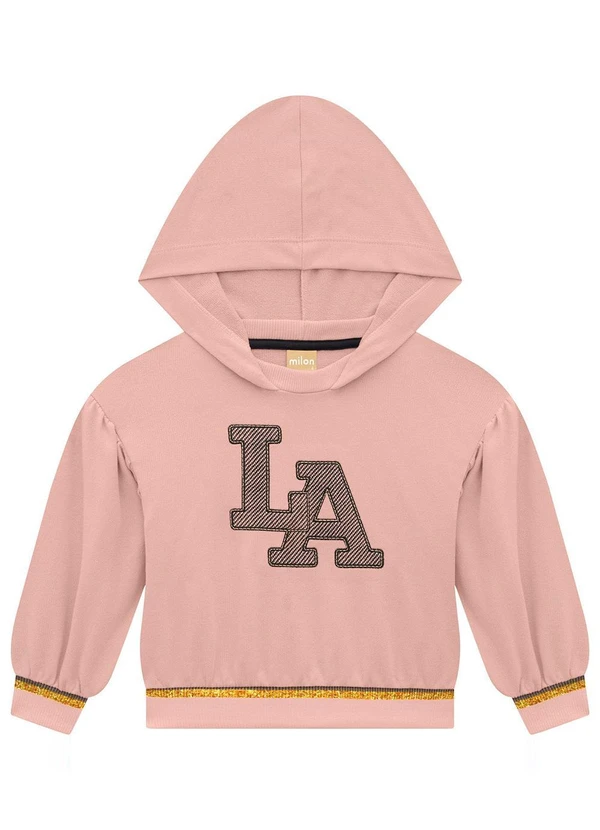 Milon - Conjunto Infantil Menina Bordado Rosa 2