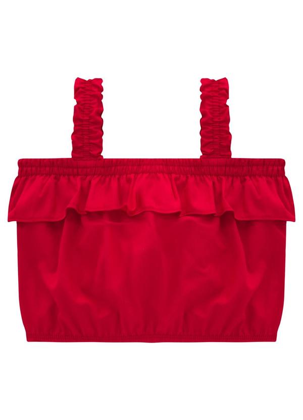 Milon - Conjunto Infantil Menina Bordado Vermelho 2