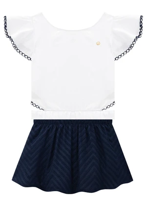 Milon - Conjunto Infantil Menina Branco - MILON