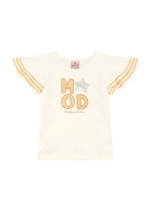 Brandili - Conjunto Infantil Menina Brilhante Bege - BRANDILI