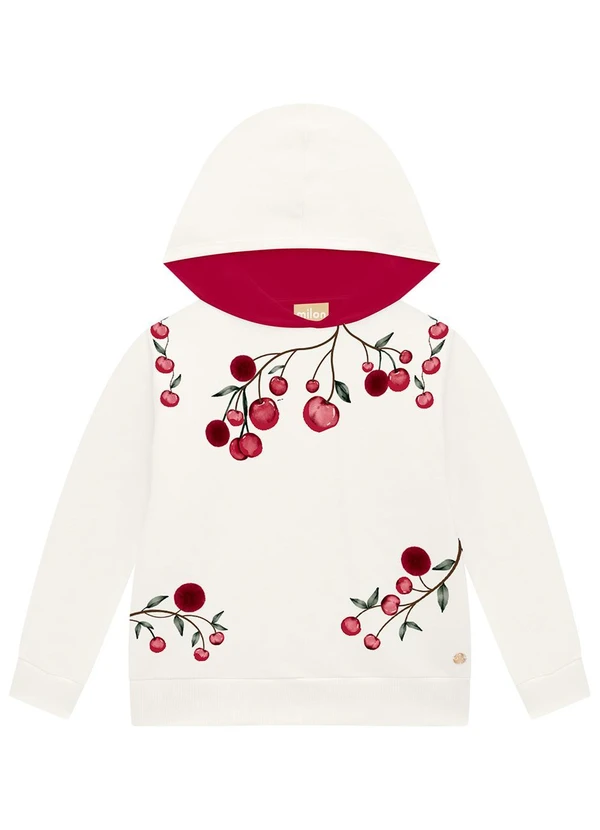 Milon - Conjunto Infantil Menina Cerejas Off White 2