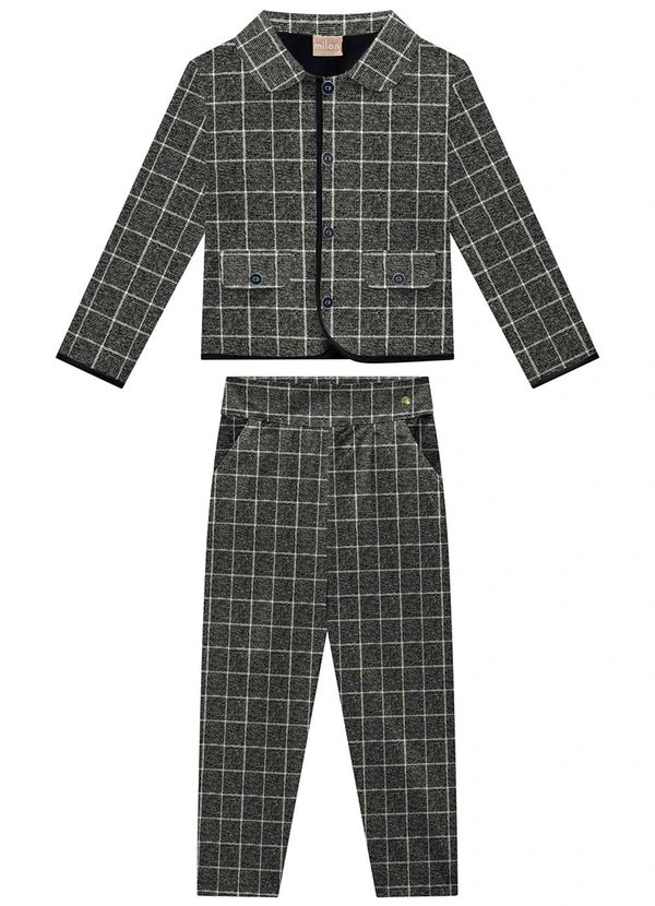 Milon - Conjunto Infantil Menina Cinza