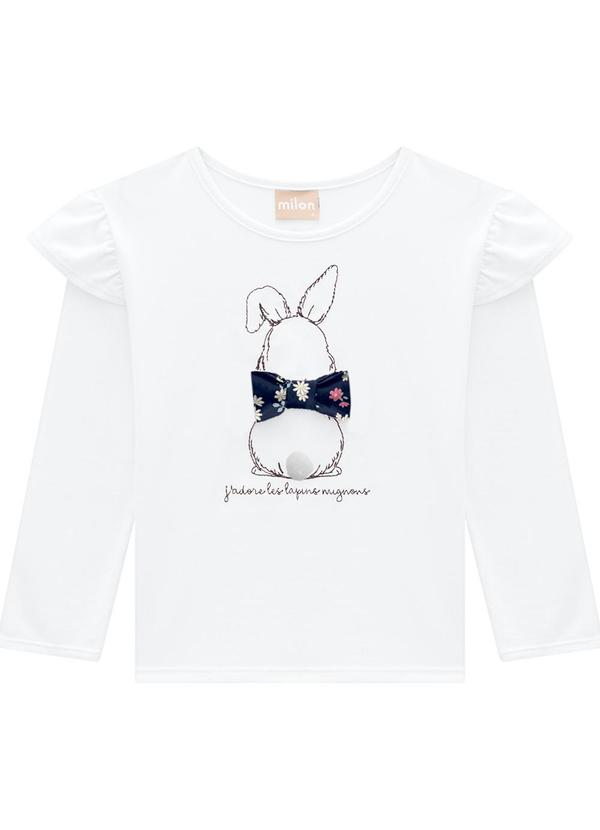 Milon - Conjunto Infantil Menina Coelhinho Branco