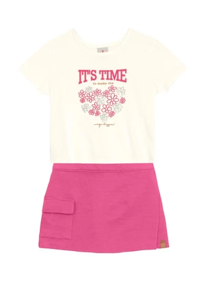 Brandili - Conjunto Infantil Menina com Flores Bege - BRANDILI