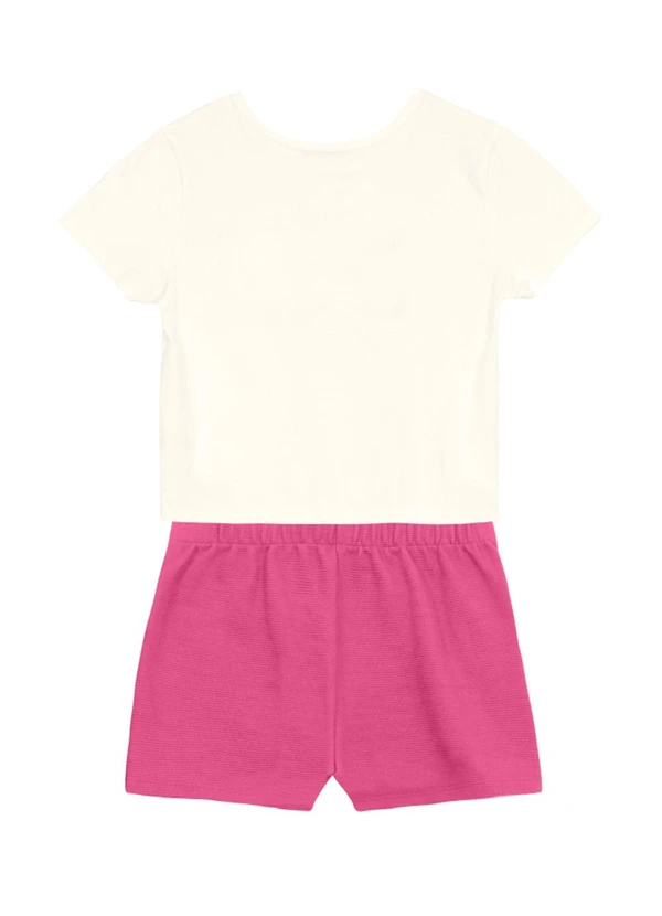 Brandili - Conjunto Infantil Menina com Flores Bege 3