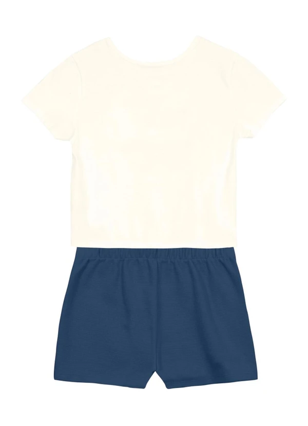 Brandili - Conjunto Infantil Menina com Flores Bege 2