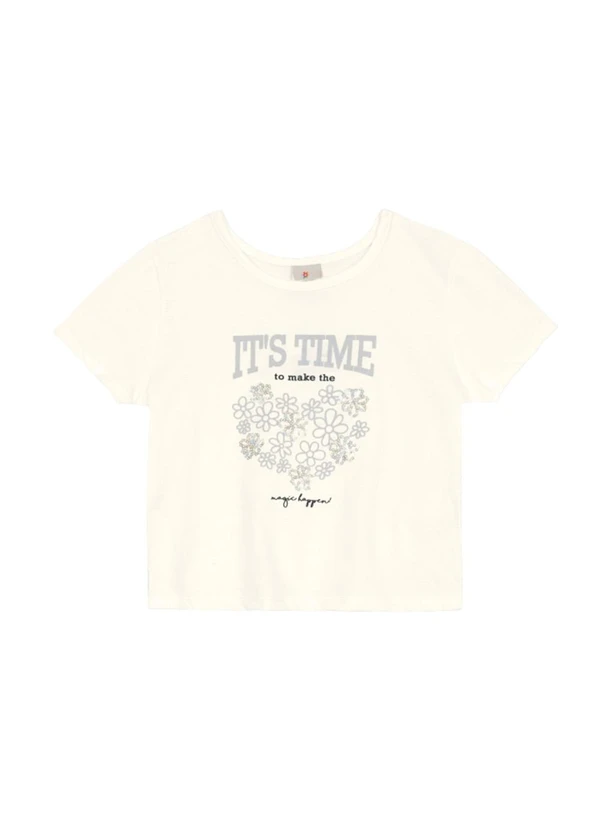 Brandili - Conjunto Infantil Menina com Flores Bege 3