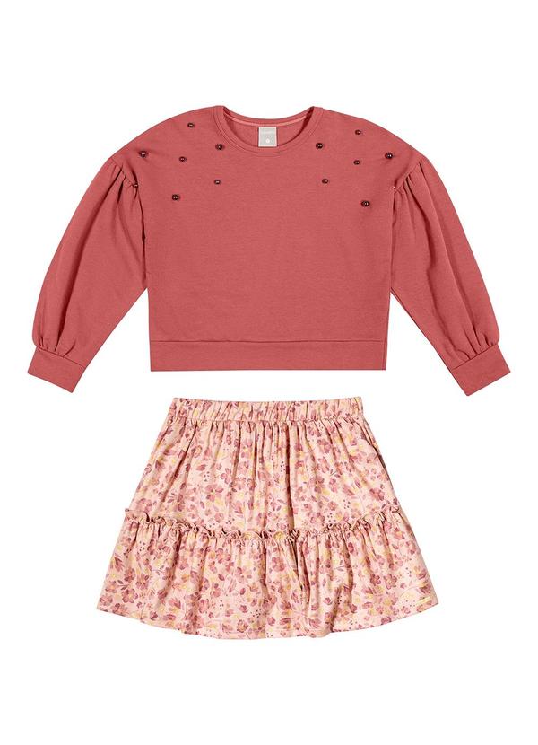 Colorittá - Conjunto Infantil Menina com Pérolas Rosa