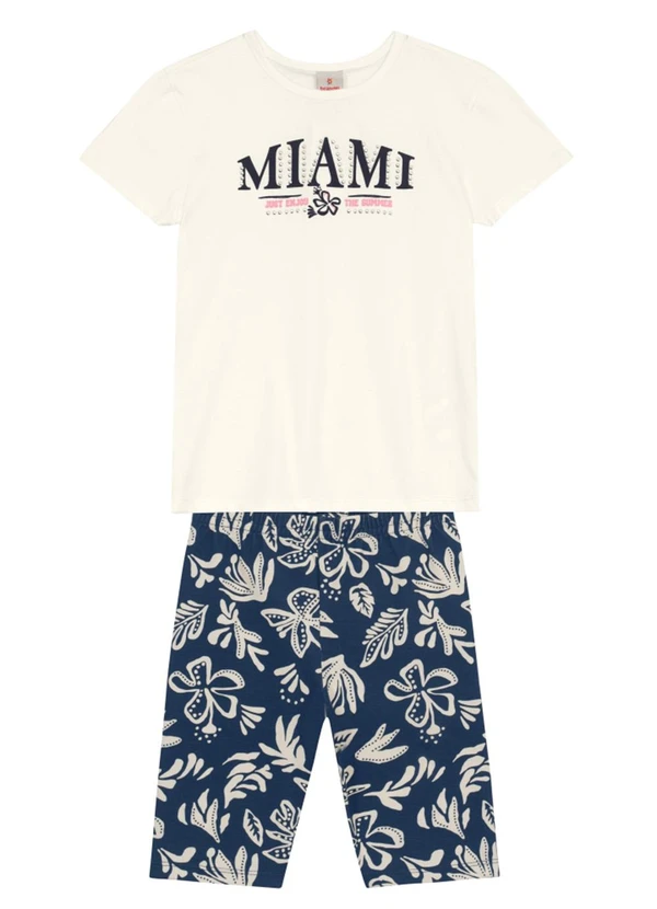 Brandili - Conjunto Infantil Menina com Strass Bege