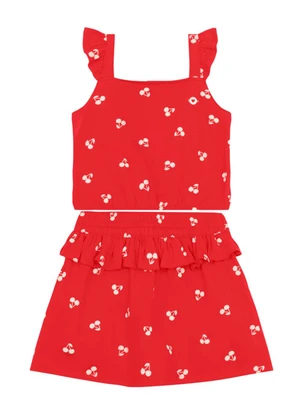 Brandili - Conjunto Infantil Menina de Cerejas Vermelho - BRANDILI