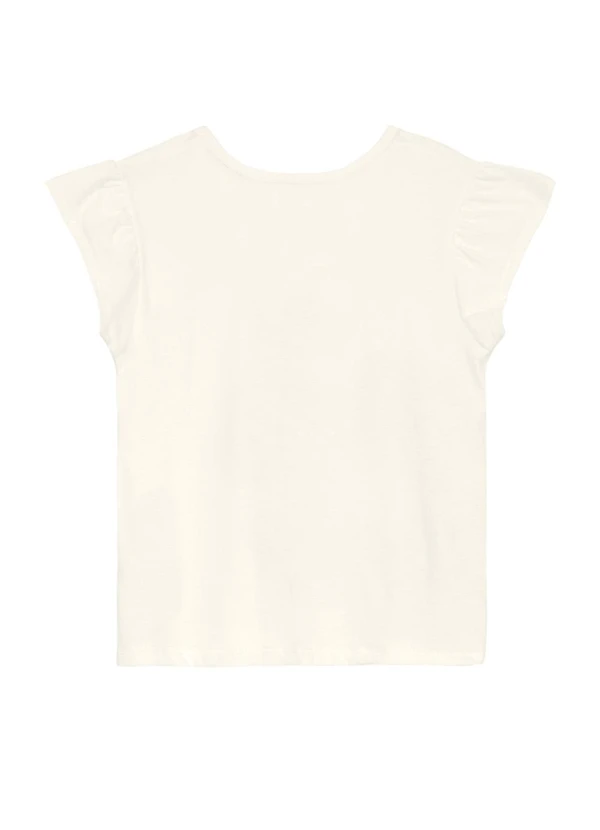 Brandili - Conjunto Infantil Menina de Flor em Puff Bege 4