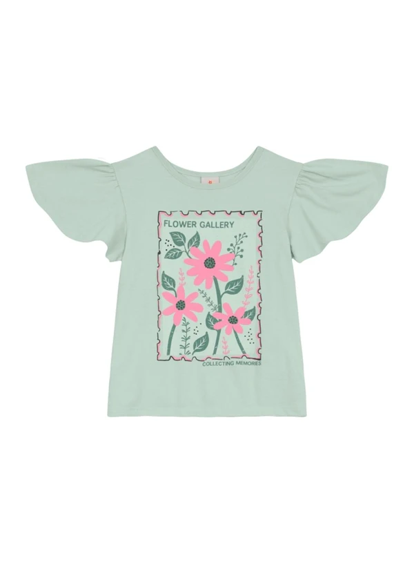 Brandili - Conjunto Infantil Menina de Flores Verde 3