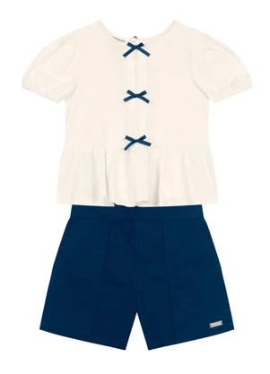 Mundi - Conjunto Infantil Menina de Lacinho Bege - MUNDI
