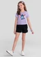 Brandili - Conjunto Infantil Menina do Stitch Roxo - variação: Roxo