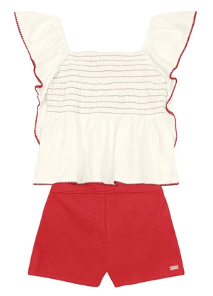 Mundi - Conjunto Infantil Menina em Babado Bege - MUNDI