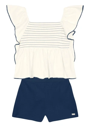 Brandili Mundi - Conjunto Infantil Menina em Babado Bege - BRANDILI MUNDI