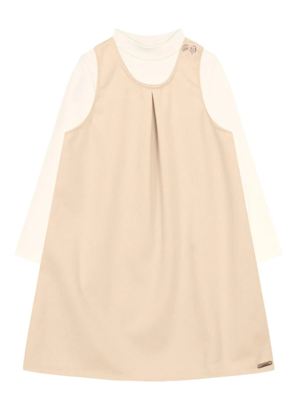 Brandili Mundi - Conjunto Infantil Menina em Cotton Bege