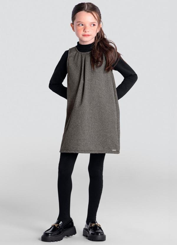 Brandili Mundi - Conjunto Infantil Menina em Cotton Preto