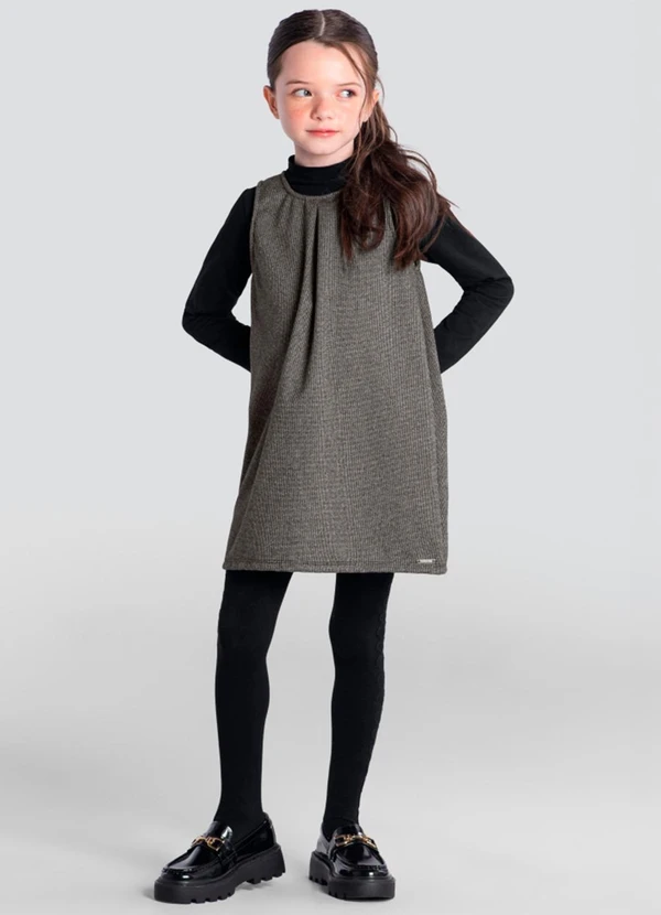 Brandili Mundi - Conjunto Infantil Menina em Cotton Preto