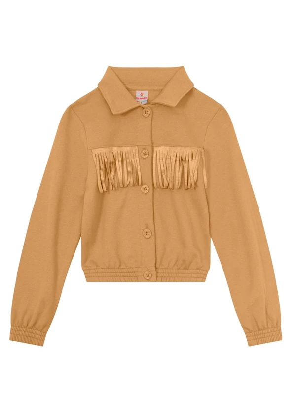 Brandili - Conjunto Infantil Menina em Moletom Marrom 4