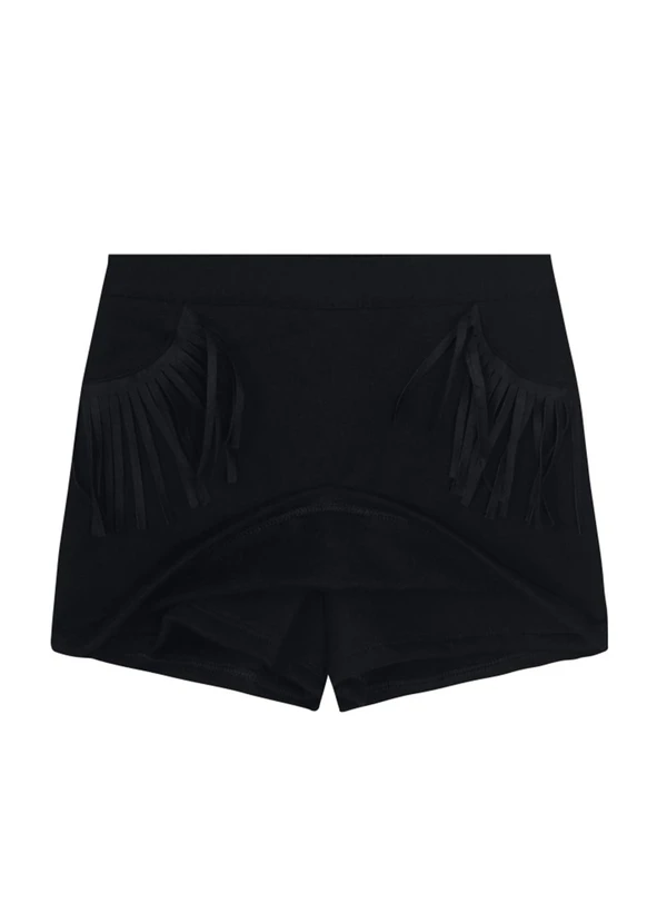 Brandili - Conjunto Infantil Menina em Moletom Preto 6