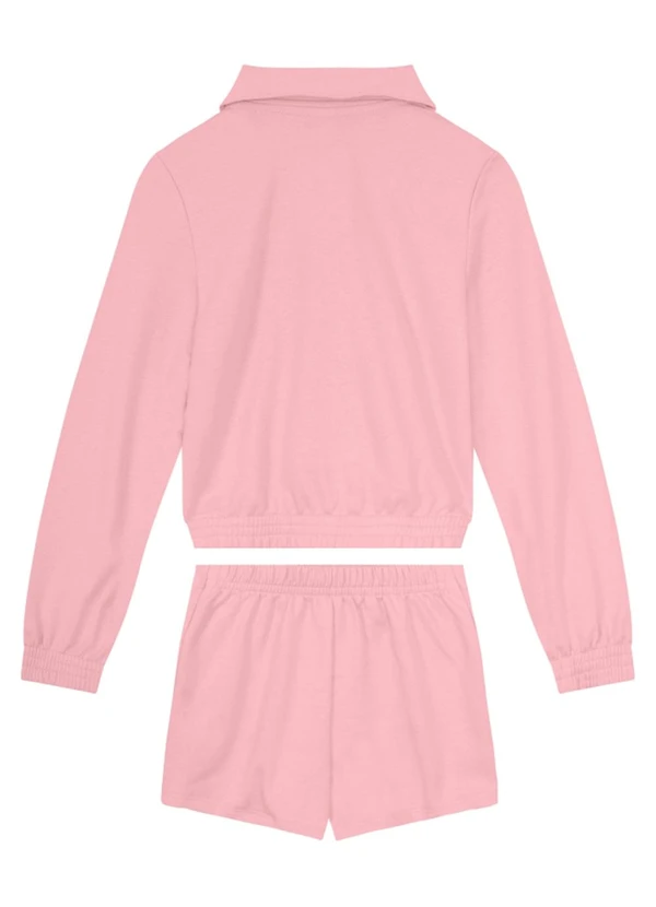 Brandili - Conjunto Infantil Menina em Moletom Rosa 2