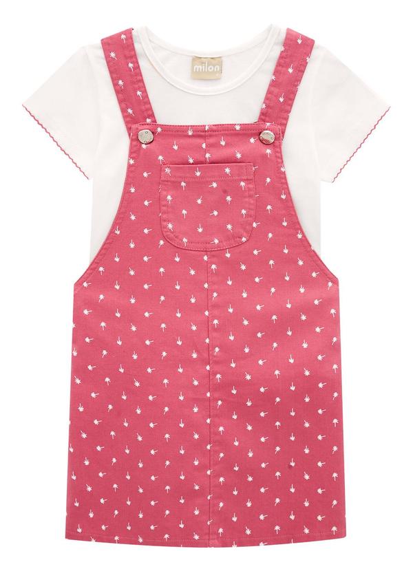 Milon - Conjunto Infantil Menina Estampa Off White