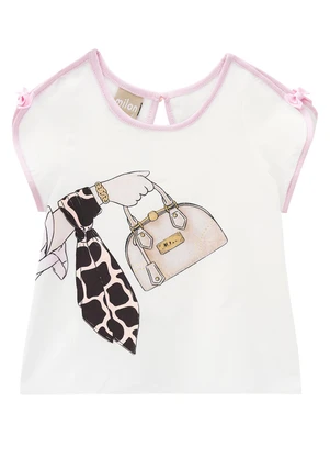 Milon - Conjunto Infantil Menina Estampa Off White - MILON