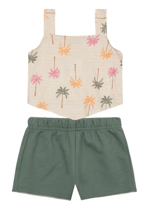 Brandili - Conjunto Infantil Menina Floral Bege - BRANDILI