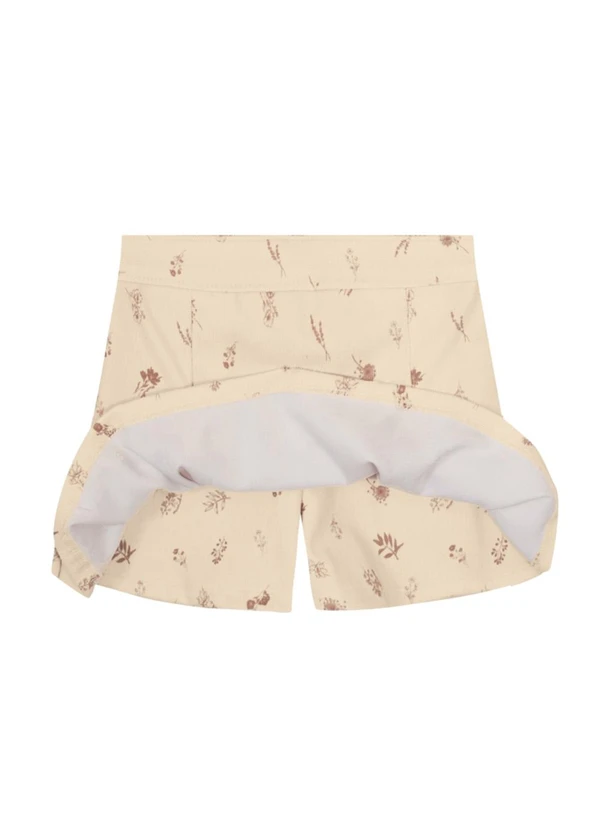 Brandili Mundi - Conjunto Infantil Menina Floral Marrom 4