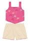Brandili - Conjunto Infantil Menina Floral Rosa - variação: Rosa