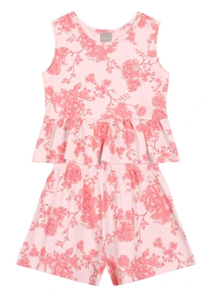 Brandili Mundi - Conjunto Infantil Menina Floral Rosa - BRANDILI MUNDI