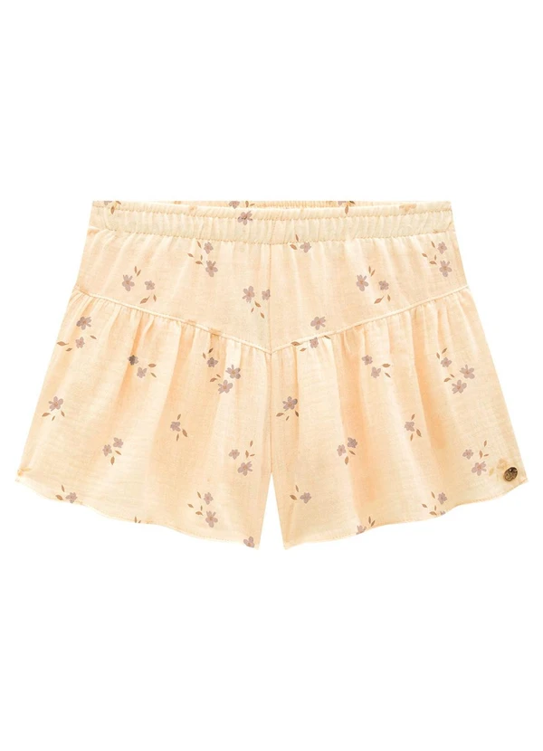 Milon - Conjunto Infantil Menina Flores Branco 3