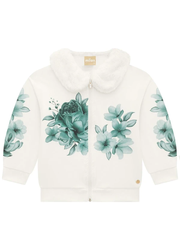 Milon - Conjunto Infantil Menina Flores Off White 2