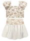 Milon - Conjunto Infantil Menina Flores Off White - variação: Off White