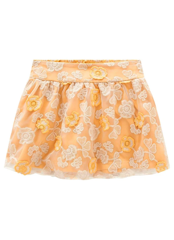 Milon - Conjunto Infantil Menina Flores Off White 3