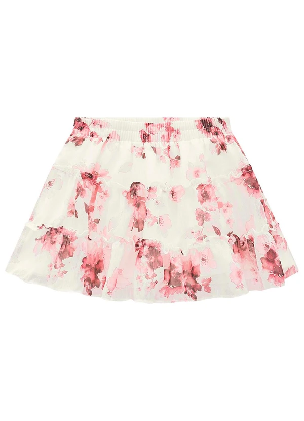 Milon - Conjunto Infantil Menina Flores Off White 3