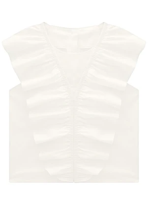 Milon - Conjunto Infantil Menina Flores Off White - MILON