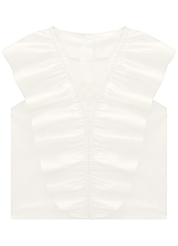 Milon - Conjunto Infantil Menina Flores Off White 2