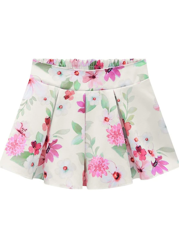 Milon - Conjunto Infantil Menina Flores Off White 3