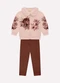 Milon - Conjunto Infantil Menina Flores  Rosa - variação: Rosa