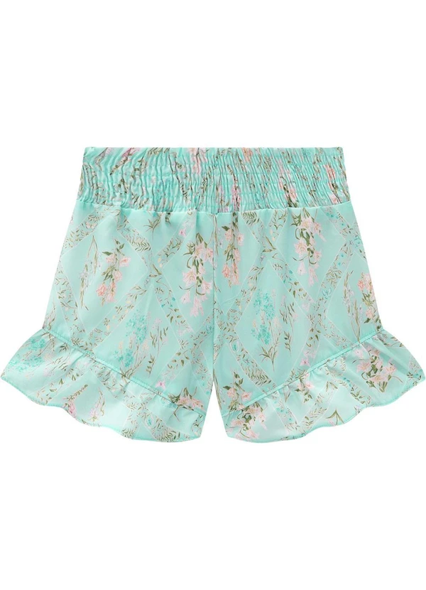 Milon - Conjunto Infantil Menina Flores Verde 3