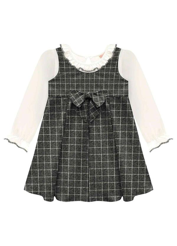 Milon - Conjunto Infantil Menina Laço Off White