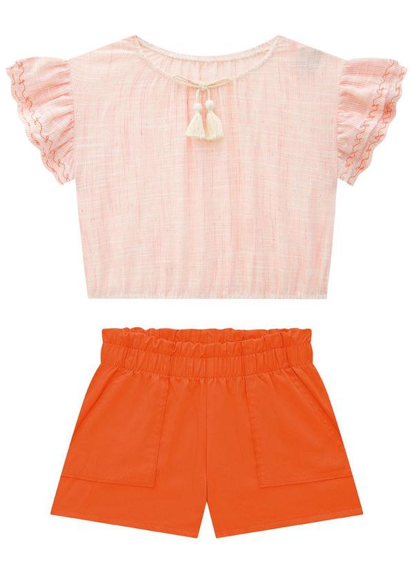 Milon - Conjunto Infantil Menina Laranja 1