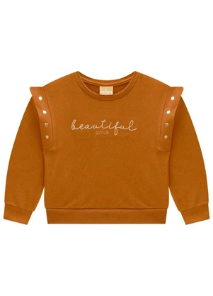 Milon - Conjunto Infantil Menina Lettering  Amarelo - MILON